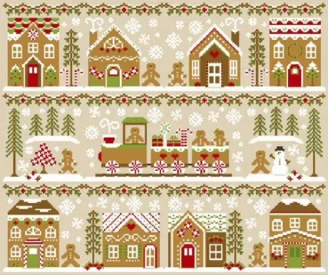 Complete Set - Gingerbread Village by Country Cottage Needleworks Country Cottage Needleworks