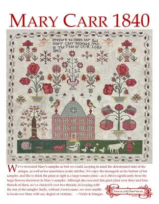 Mary Carr 1840 by Needlework Press Needlework Press