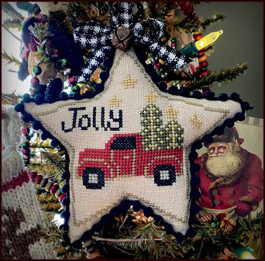 Jolly Truck Star Ornament by Teresa Kogut Teresa Kogut
