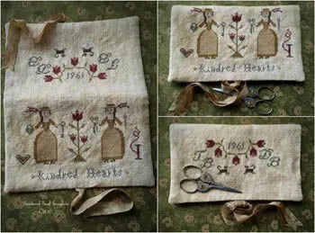 Kindred Hearts Needlekeeper by Scattered Seed Samplers Scattered Seed Samplers