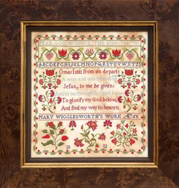 Mary Wigglesworth 1812 by Hands Across the Sea Samplers Hands Across the Sea