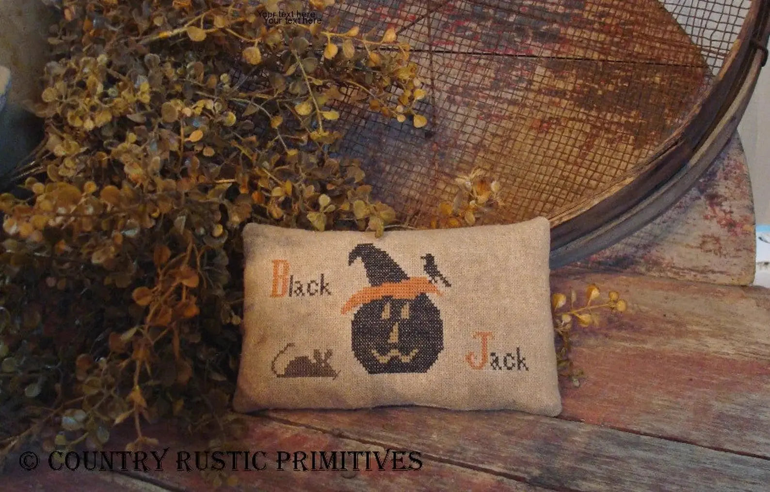 Primitive Black Jack Cupboard Keep Country Rustic Primitives