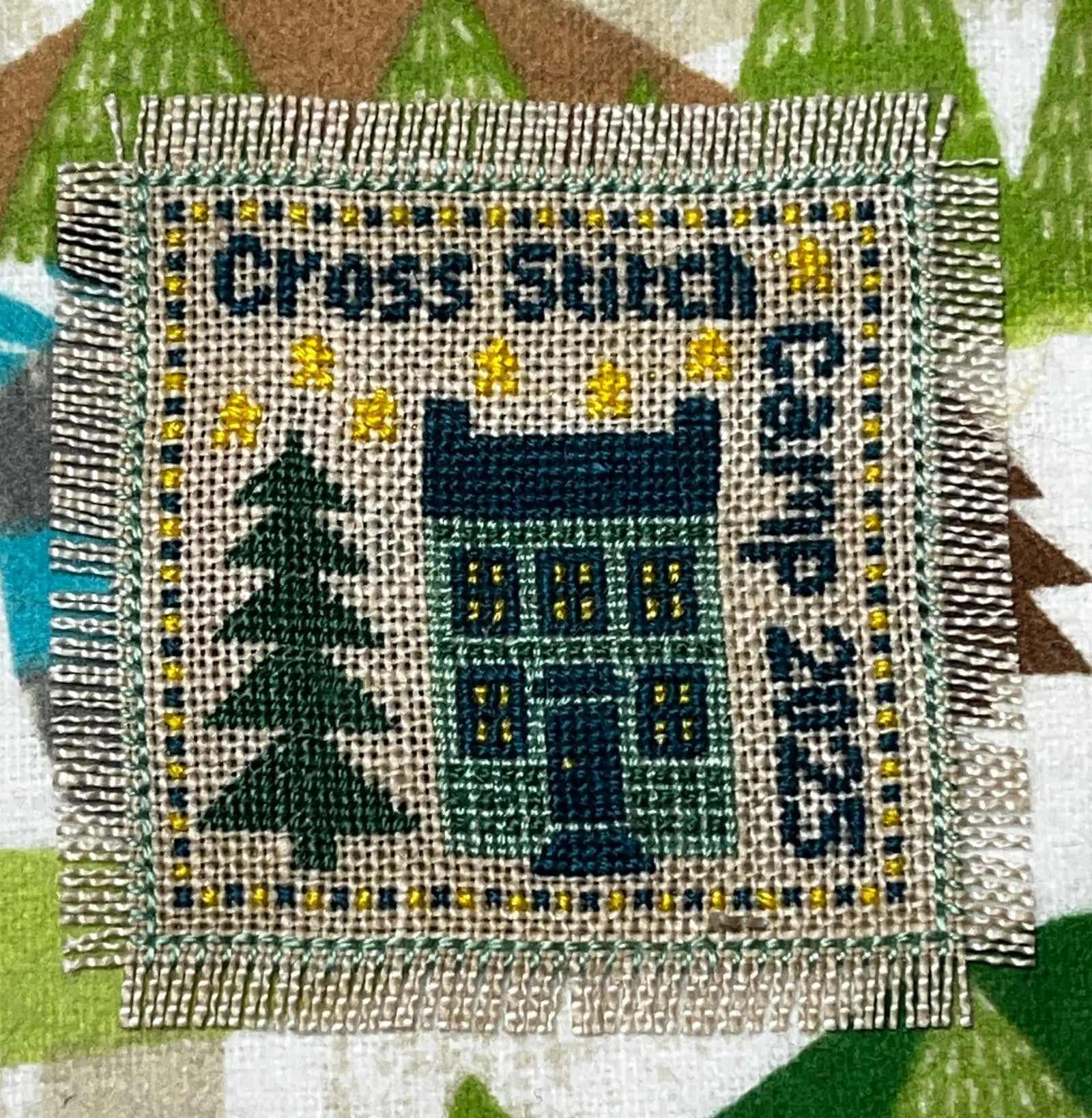 2025 Summer Cross Stitch Camp Badge by Colorado Cross Stitcher Colorado Cross Stitcher