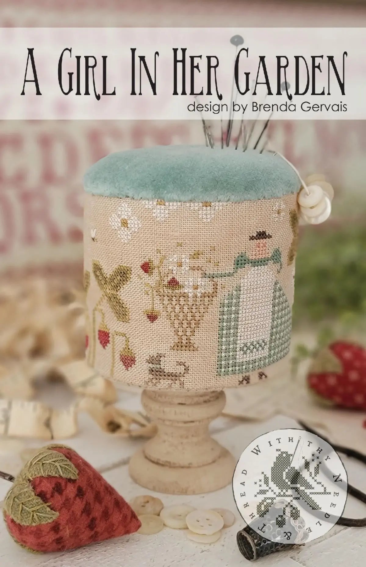 A Girl in Her Garden by With Thy Needle and Thread With Thy Needle & Thread