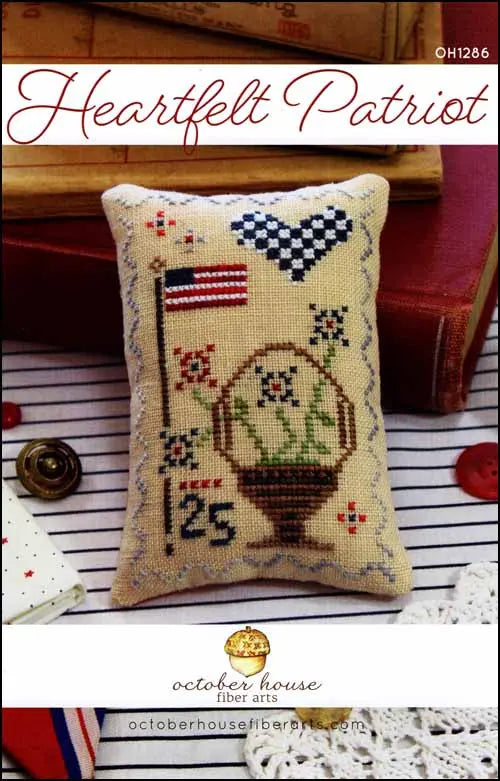 A Heartfelt Patriot by October House Fiber Arts Colorado Cross Stitcher