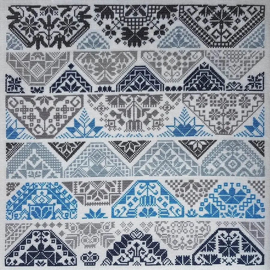 Ackworth Rows by Historische Stickmuster Historische Stickmuster