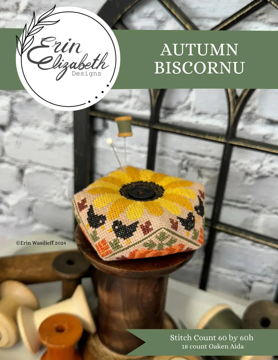 Autumn Biscornu by Erin Elizabeth (pre-order) Erin Elizabeth Designs