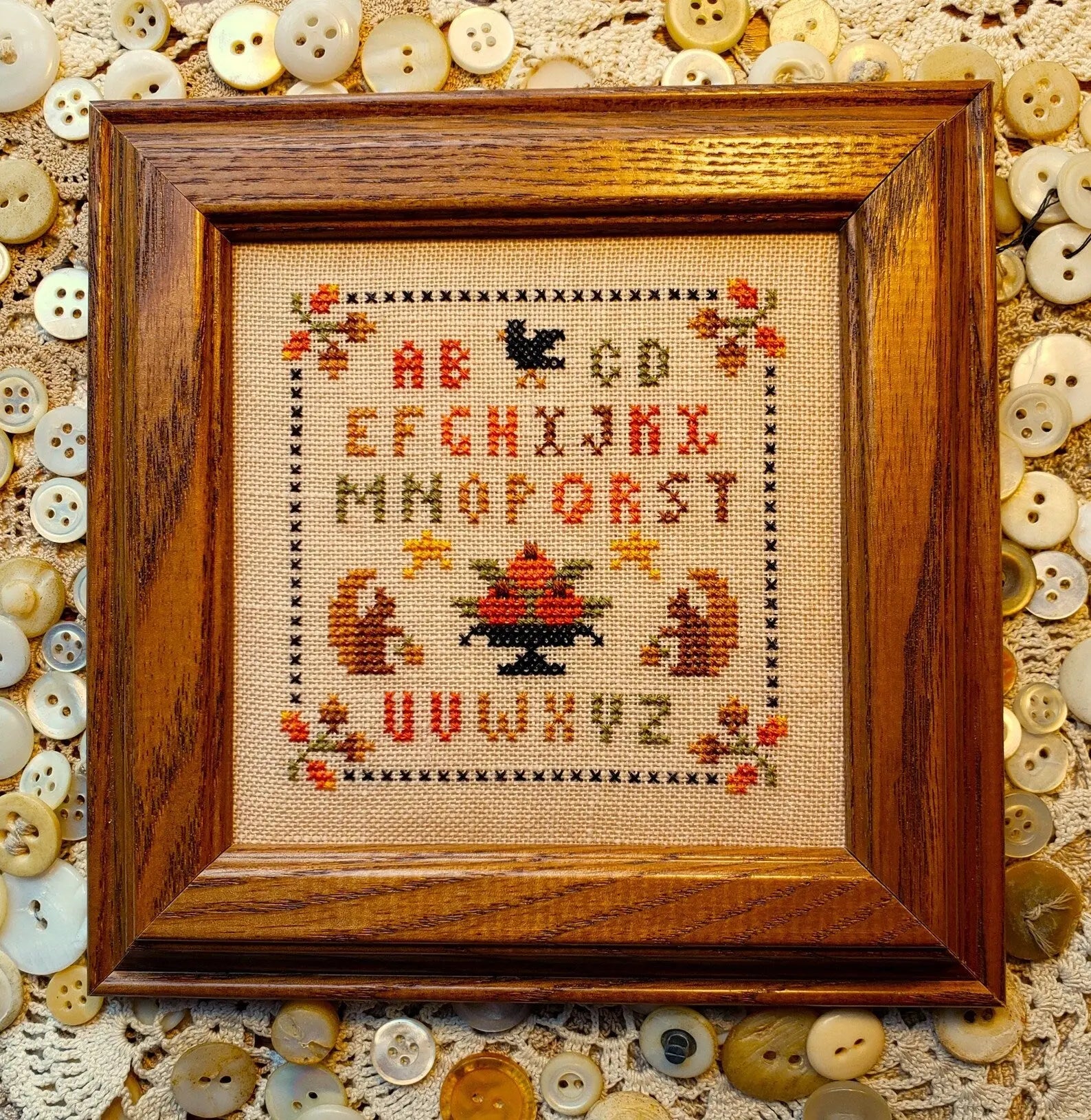 Autumn of Abundance by Samplerbird Stitchery Samplerbird Stitchery