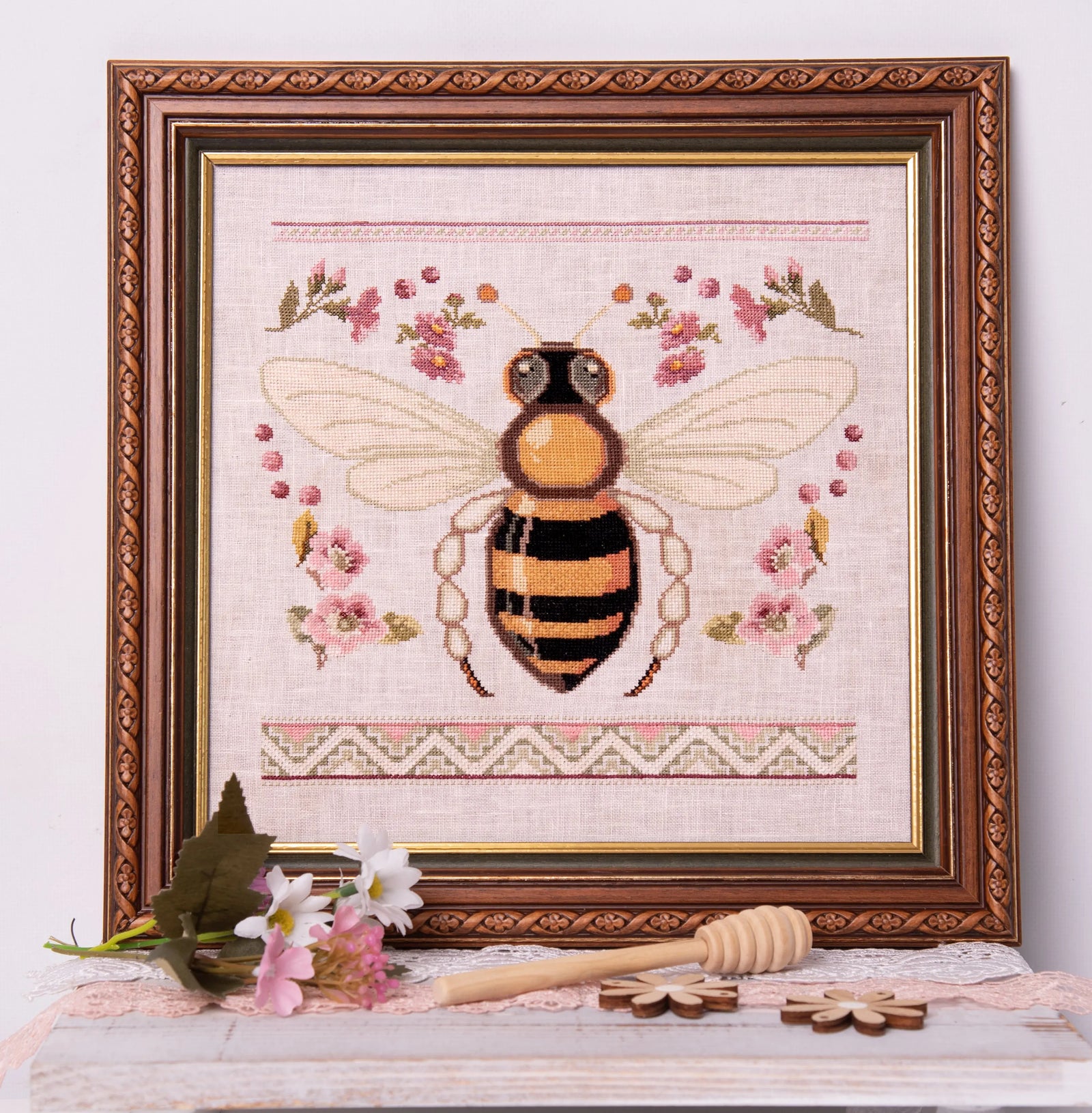 Bee and Blossoms by Samplers and Primitives (Pre-order) Samplers and Primitives