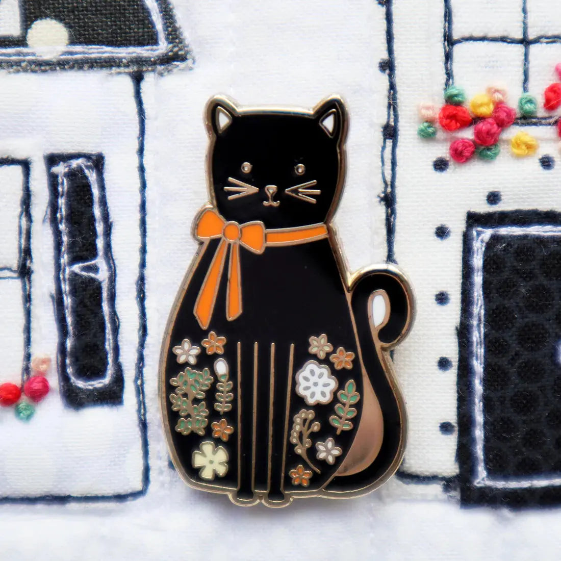 Black Cat Needle Minder by Flamingo Toes Flamingo Toes