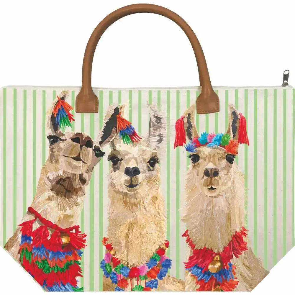 Canvas Tote Bag - Llama Amigos Colorado Cross Stitcher