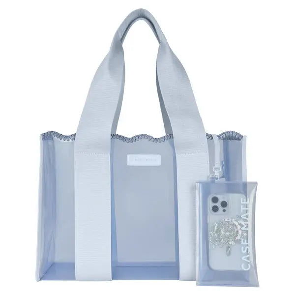 Carolina Blue Crochet Wave Tote Case-Mate