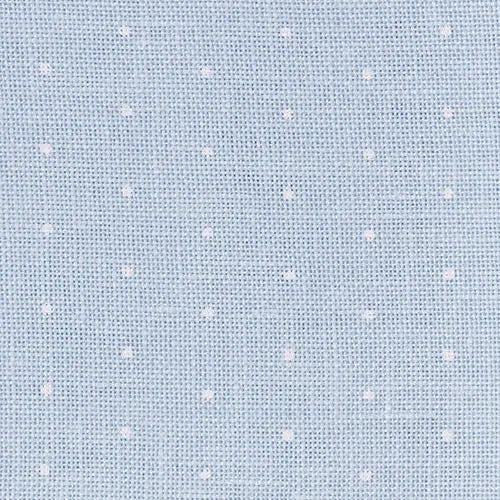 Cashel Linen Blue/White Mini Dots (28 ct) Yarn Tree