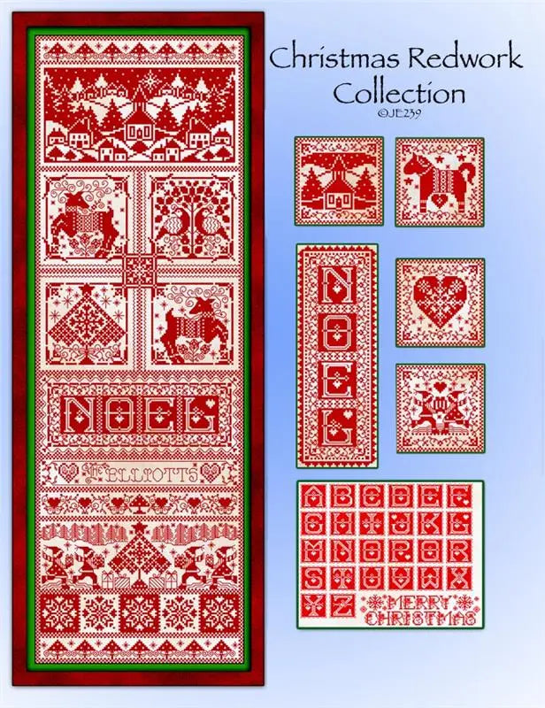 Christmas Redwork Collection by Joan Elliott Joan Elliott