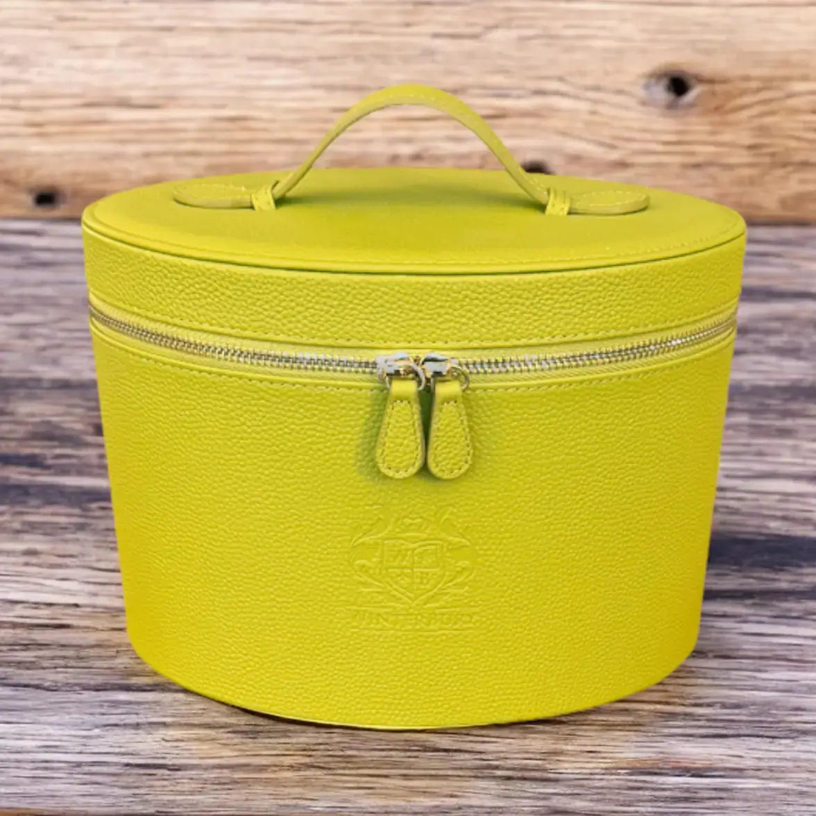 Citron Large Leather Needlework Case by WinterBury WinterBury