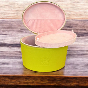 Citron Large Leather Needlework Case by WinterBury WinterBury