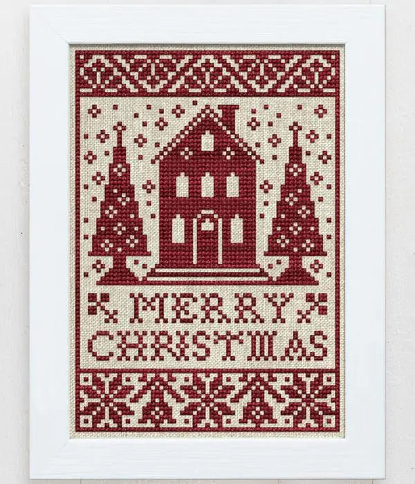Cozy Christmas Cottage by Modern Folk Embroidery Modern Folk Embroidery