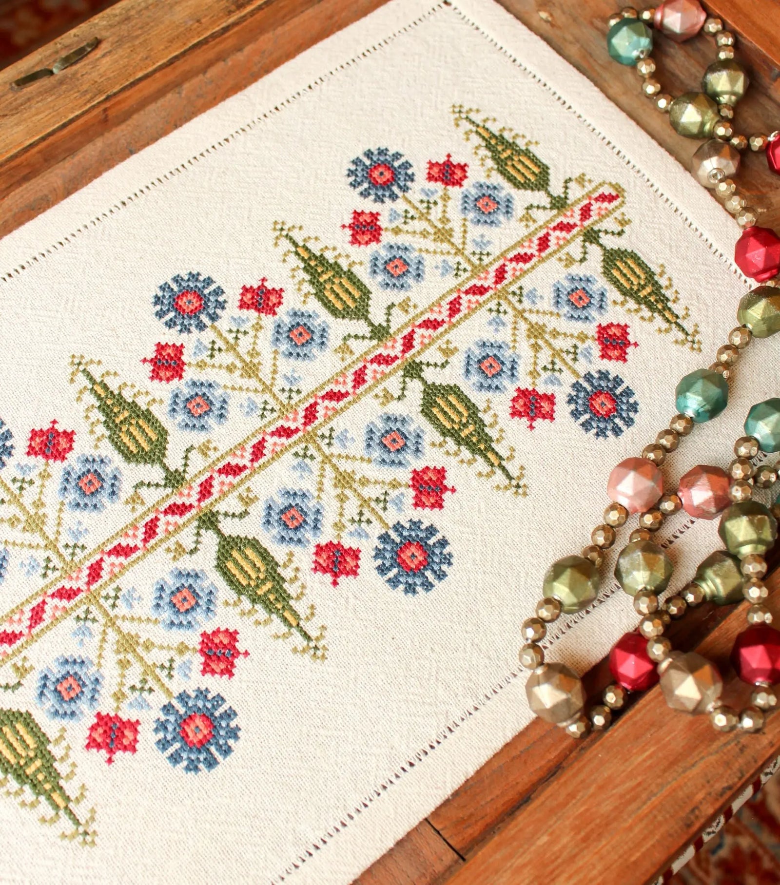 Delphian Cornflower by Avlea Folk Embroidery Avlea Folk Embroidery