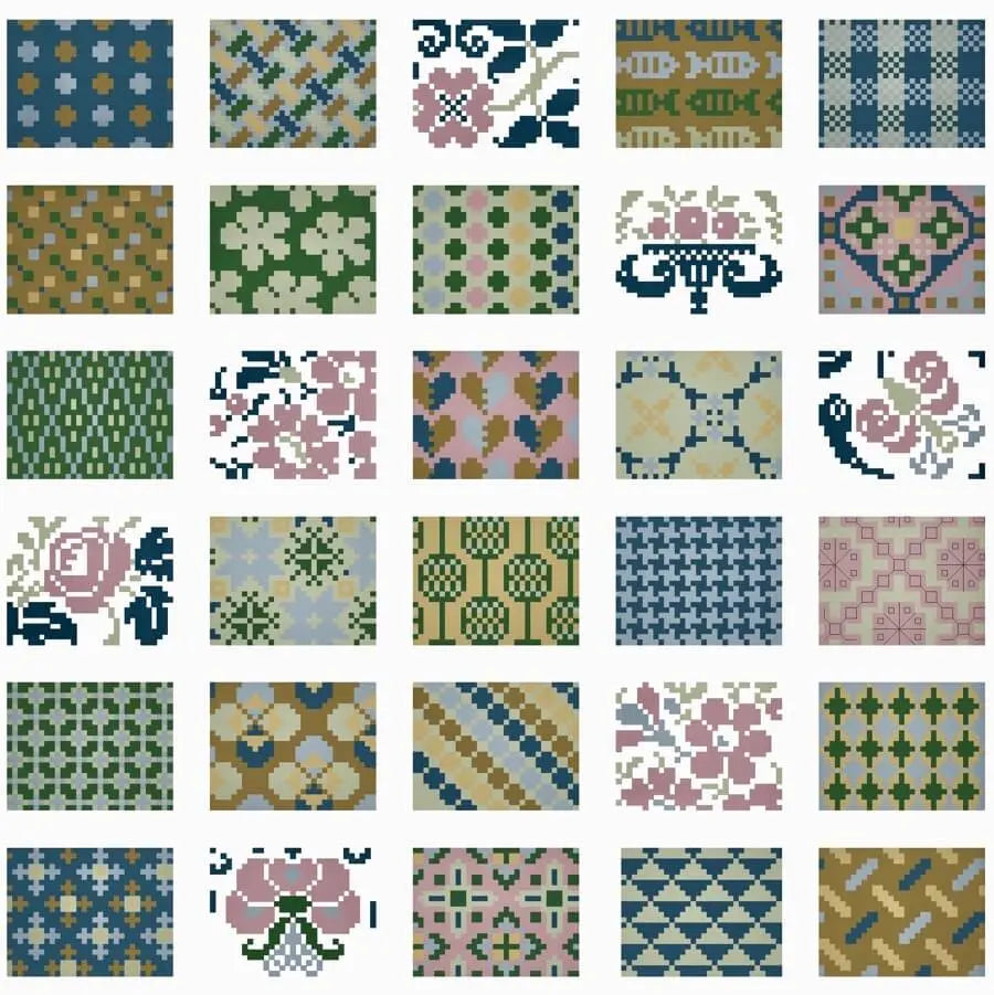 Die Farben Kopenhagens (The Colors of Copenhagen) by Historische Stickmuster Historische Stickmuster