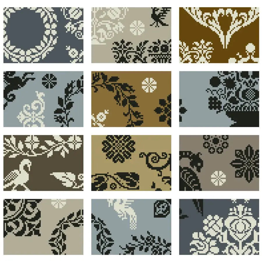 Die Farben der Erde (The Colors of Earth) by Historische Stickmuster Historische Stickmuster