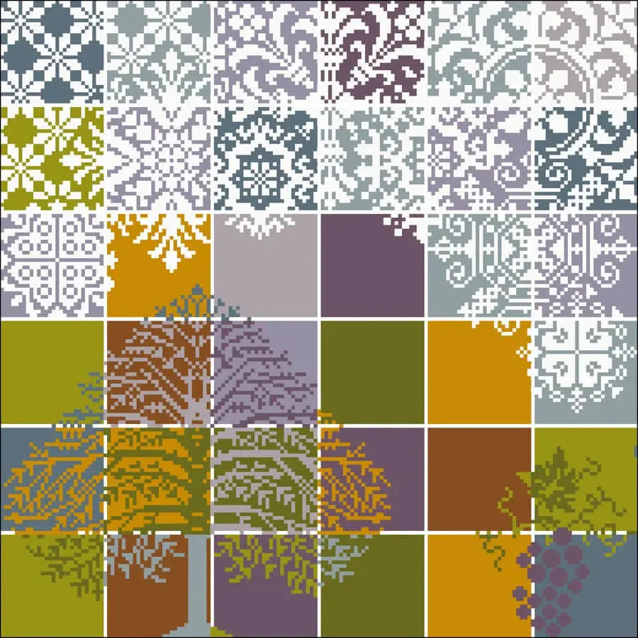 Die Farben des Herbstes (The Colors of Autumn) by Historische Stickmuster Historische Stickmuster