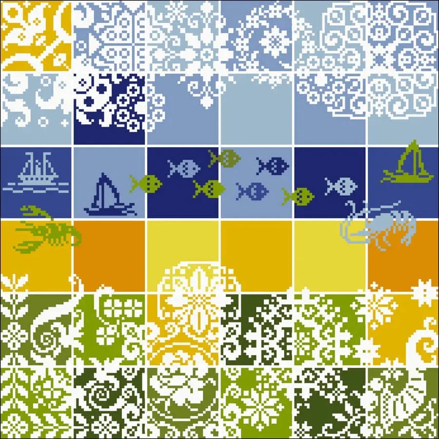 Die Farben des Sommers (The Colors of Summer) by Historische Stickmuster Historische Stickmuster