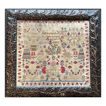 Elizabeth Hughes Sampler 1851 by The Wishing Thorn The Wishing Thorn