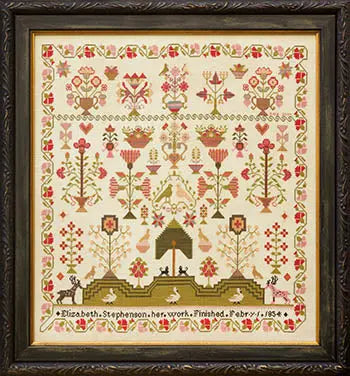 Elizabeth Stephenson 1854 by Hands Across the Sea Samplers Hands Across the Sea
