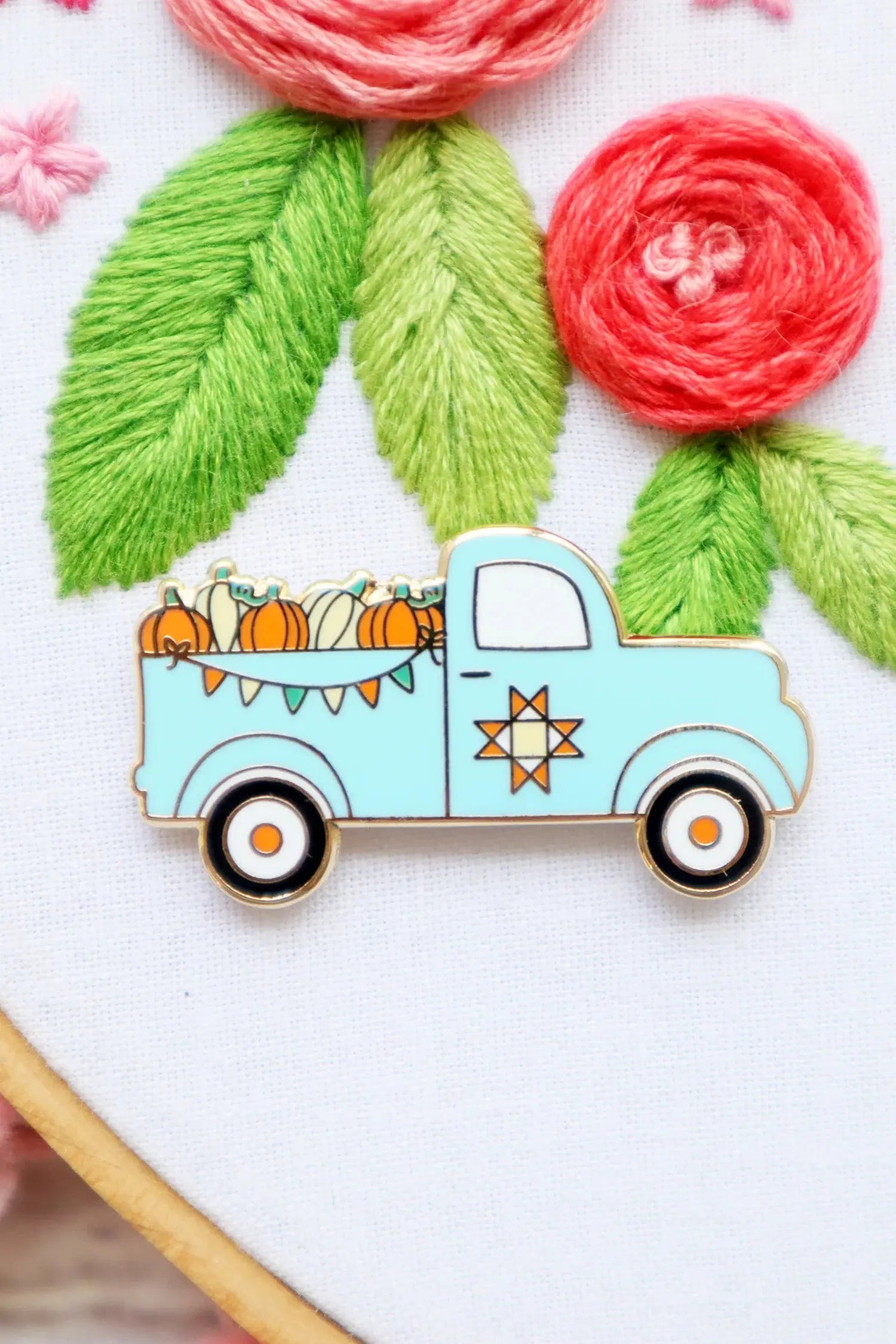 Fall Pumpkin Truck Needle Minder by Flamingo Toes Flamingo Toes