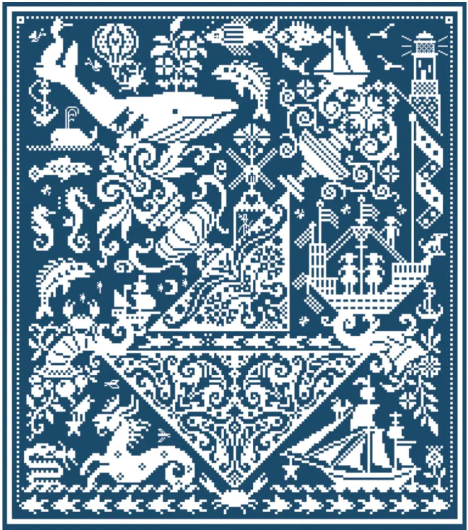 Fish 'n Ships by Long Dog Samplers Long Dog Samplers