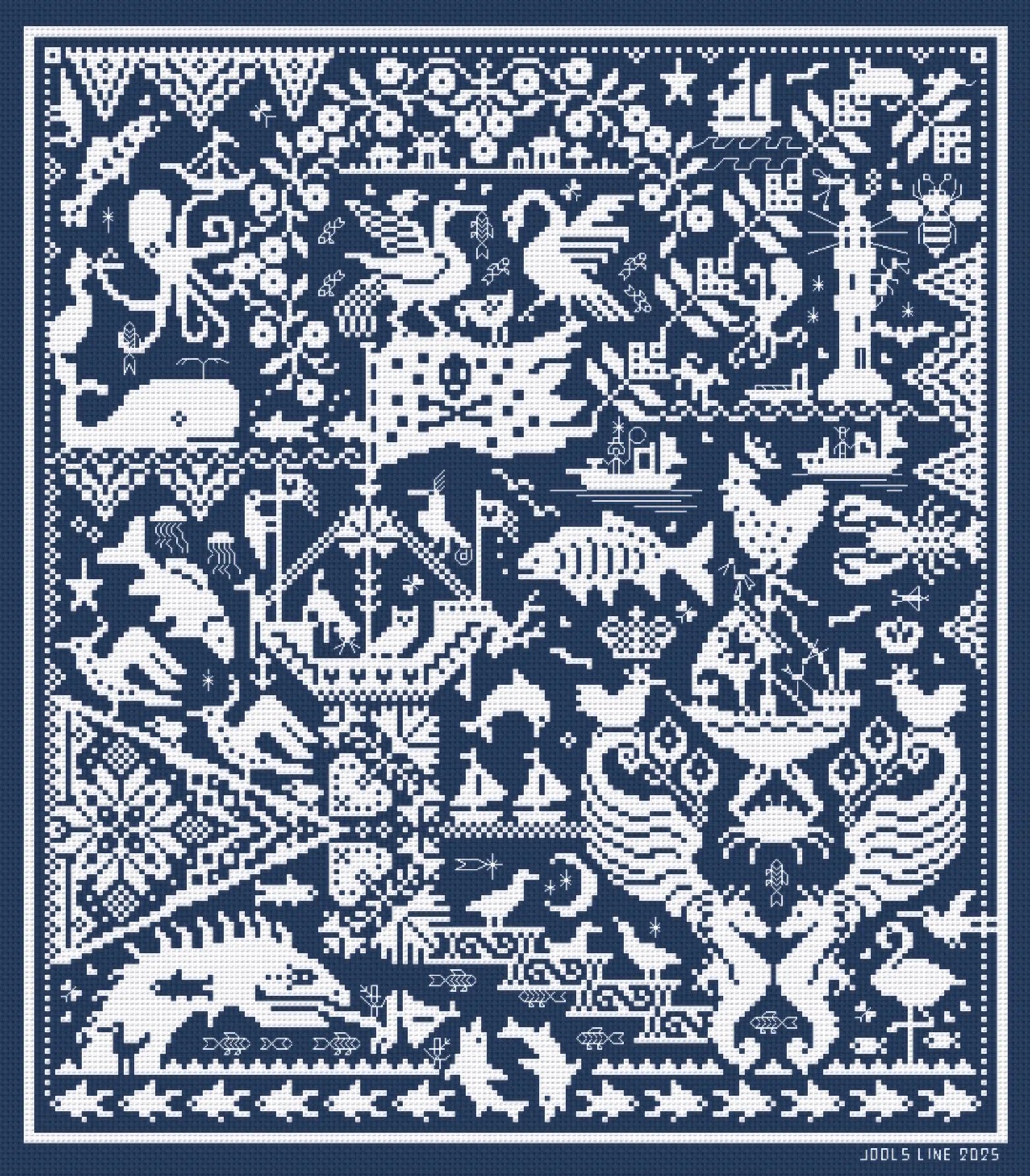 Fisherman's Friends by Long Dog Samplers Long Dog Samplers