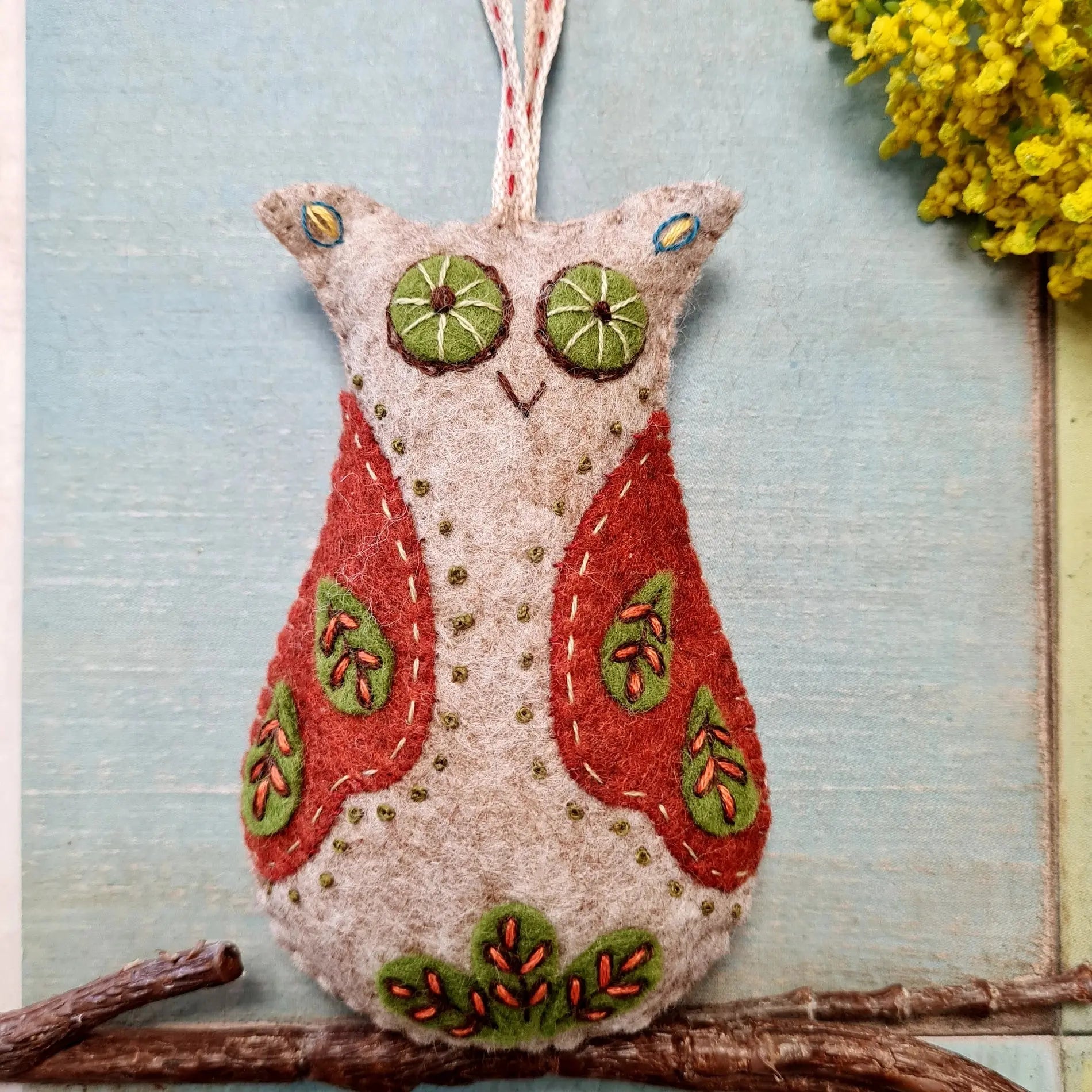 Folk Embroidered Owl by Corinne Lapierre Corinne Lapierre