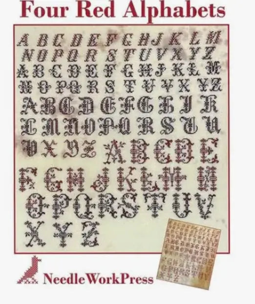 Four Red Alphabets by Needlework Press NeedleWork Press