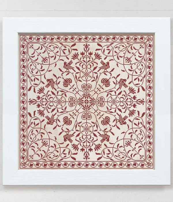 Fraktur Hex Cushion by Modern Folk Embroidery Modern Folk Embroidery