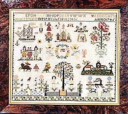 German Sampler Aedegnes 1746 The Scarlet Letter
