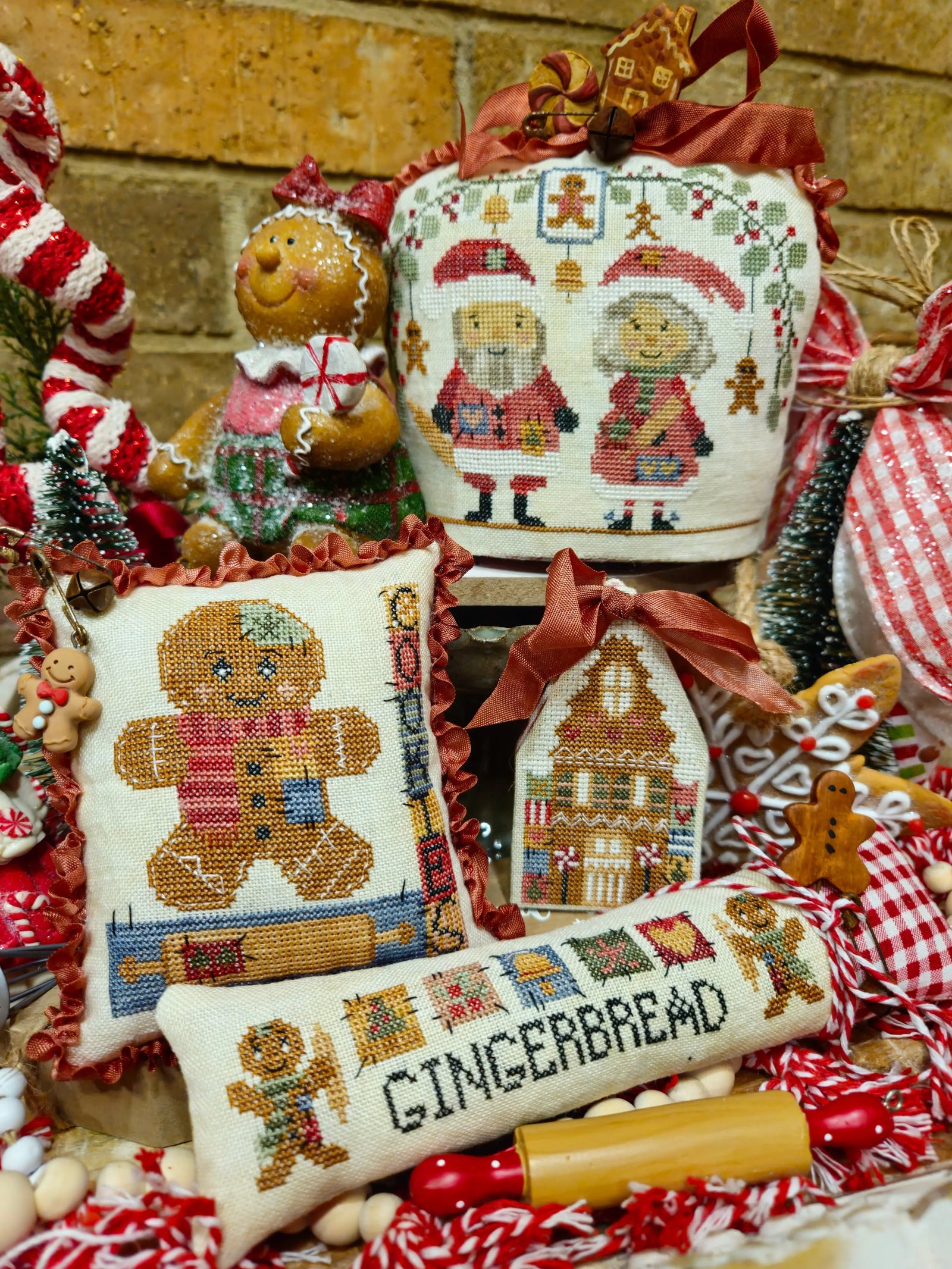 Gingerbread Thieves by Quaint Rose Needlearts (Pre-order) Quaint Rose Needlearts