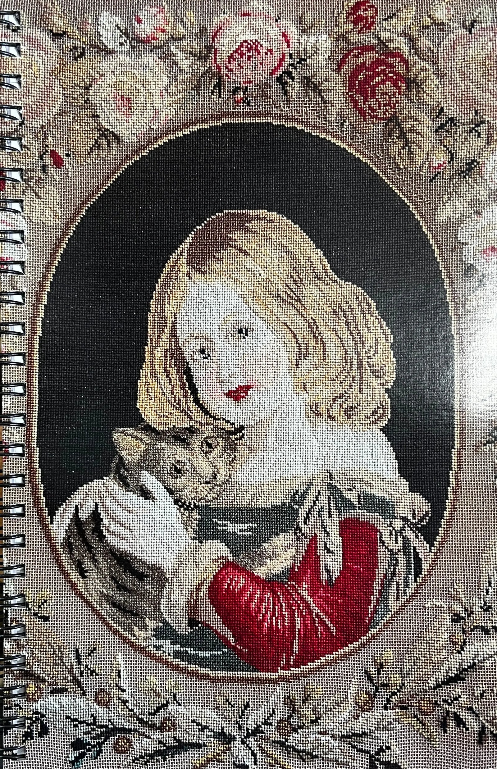 Girl with Her Cat Notebook by Shakespeare's Peddler Shakespeare's Peddler