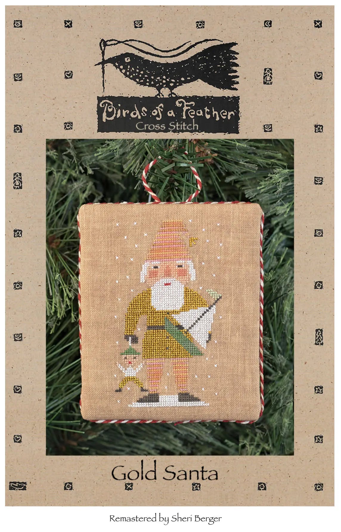 Gold Santa by Birds of a Feather Colorado Cross Stitcher