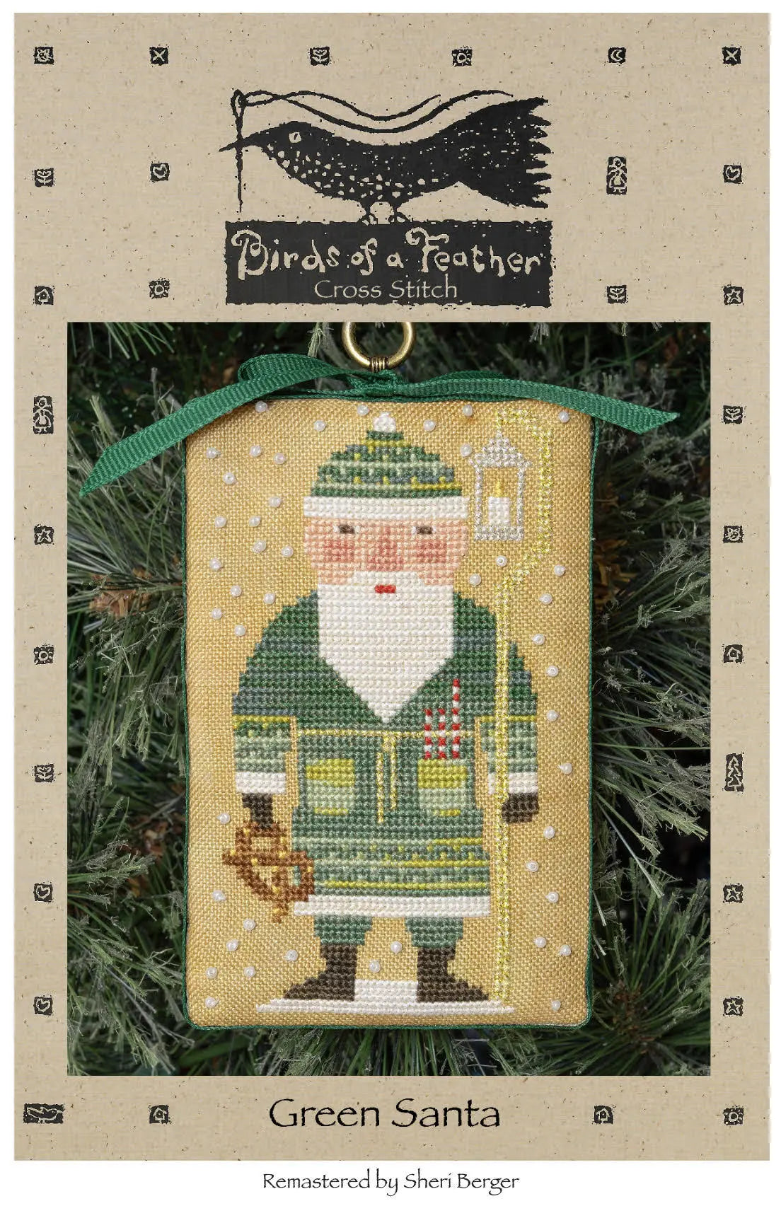 Green Santa by Birds of a Feather - Colorado Cross Stitcher