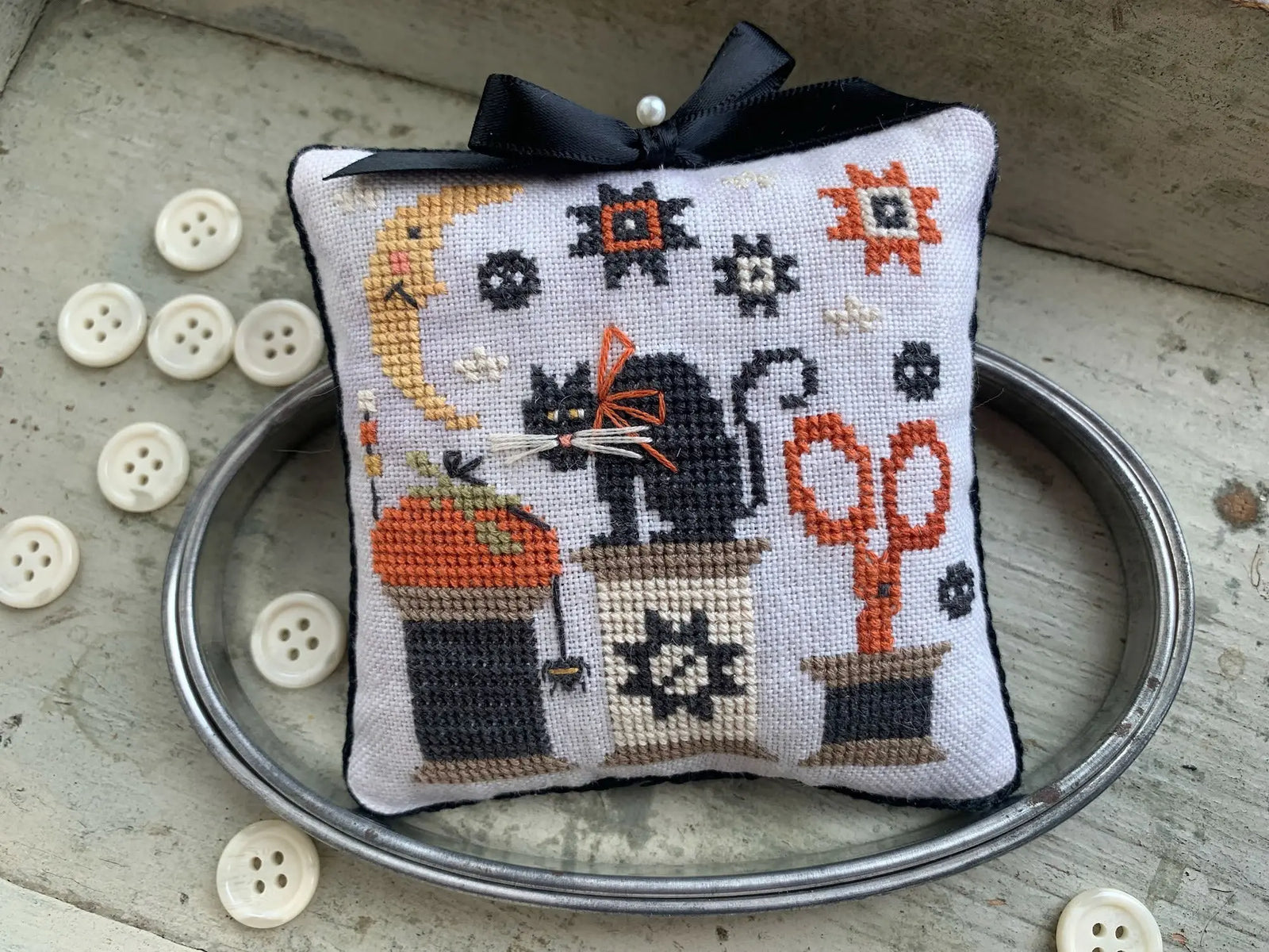 Halloween Spools Pinkeep by Stitches by Ethel (Pre-order) Stitches by Ethel