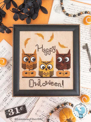 Happy Owloween/Happy Autumn by Luminous Fiber Arts Colorado Cross Stitcher