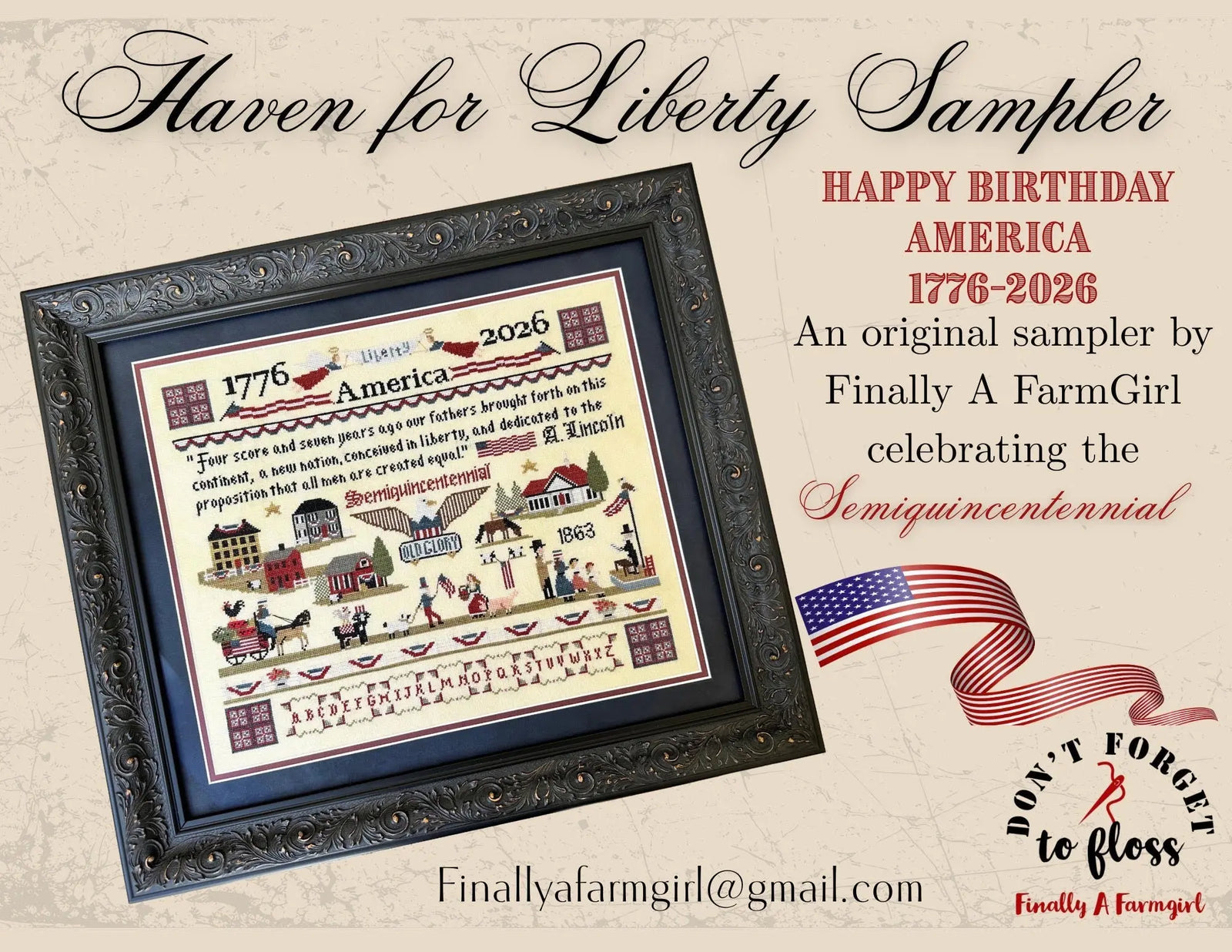 Haven for Liberty Sampler by Finally a Farmgirl (Pre-order) Finally a Farmgirl