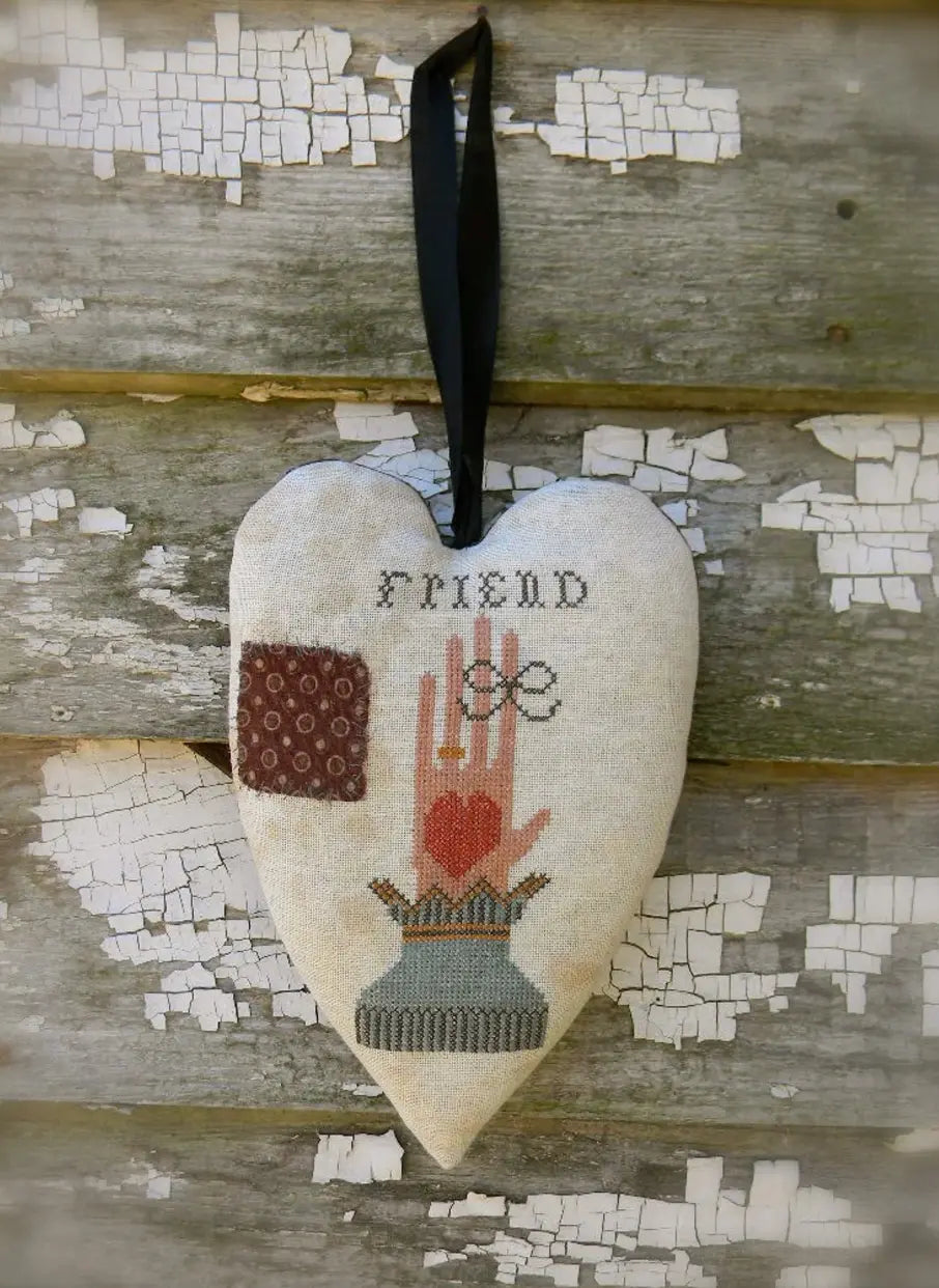 Heart & Hand Hanging Pinkeep by Notforgotten Farm Notforgotten Farm