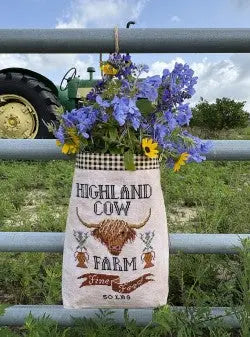 Highland Cow Feed Sack by Carriage House (Pre-order) Carriage House Samplings