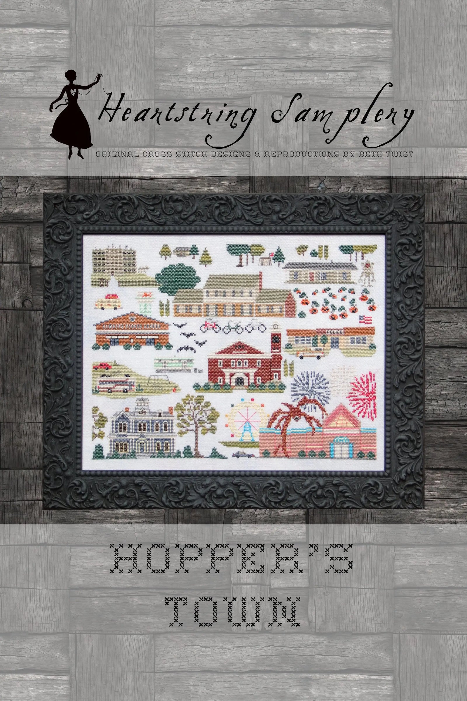 Hopper's Town by Heartstring Samplery (Pre-order) Heartstring Samplery