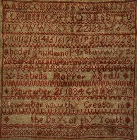 Isabella Hopper 1834 by Cross Stitch Antiques - Colorado Cross