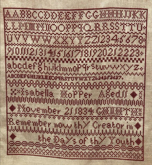 Isabella Hopper 1834 by Cross Stitch Antiques (pre-order) Cross Stitch Antiques