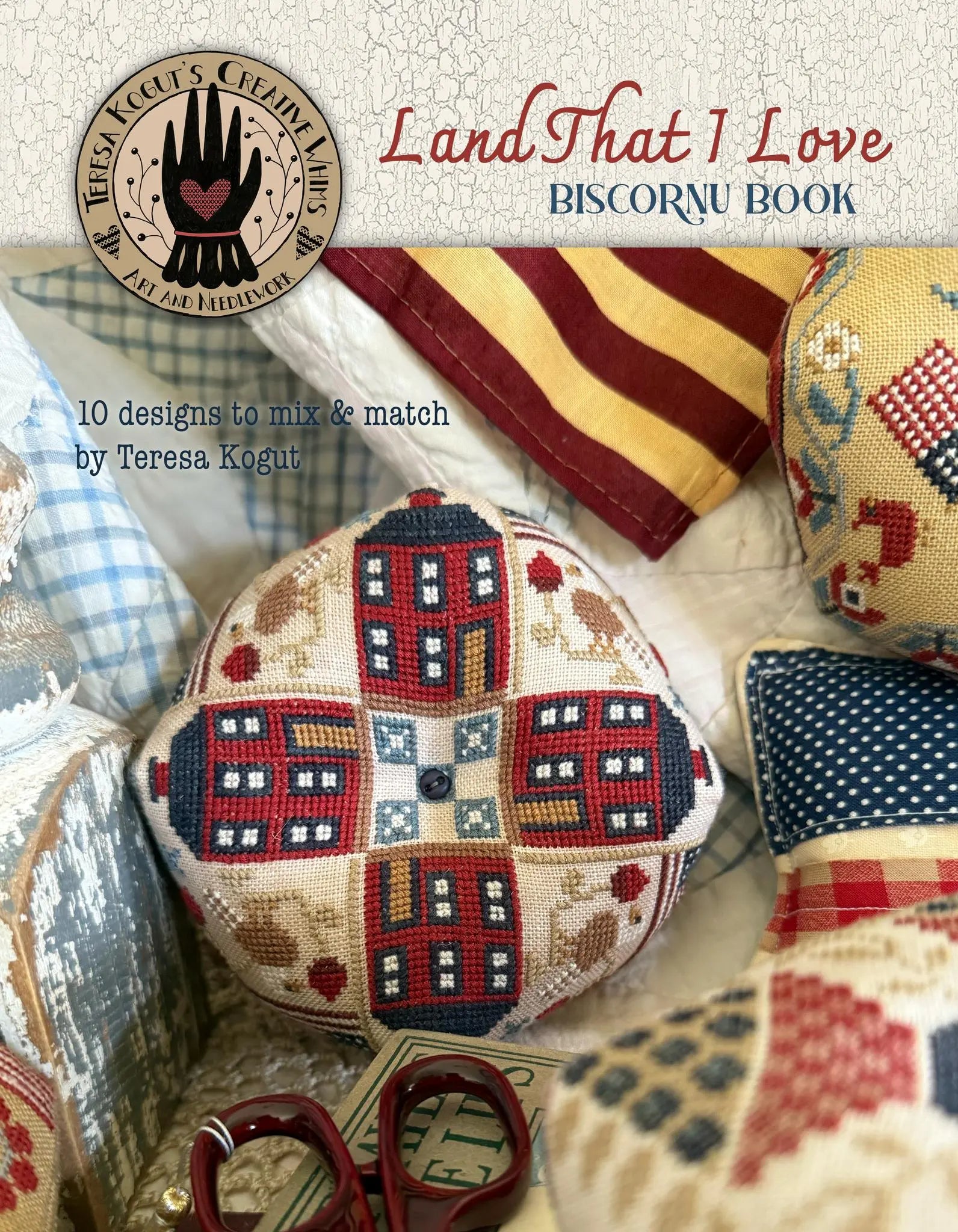 Land That I Love Biscornu Book by Teresa Kogut Teresa Kogut