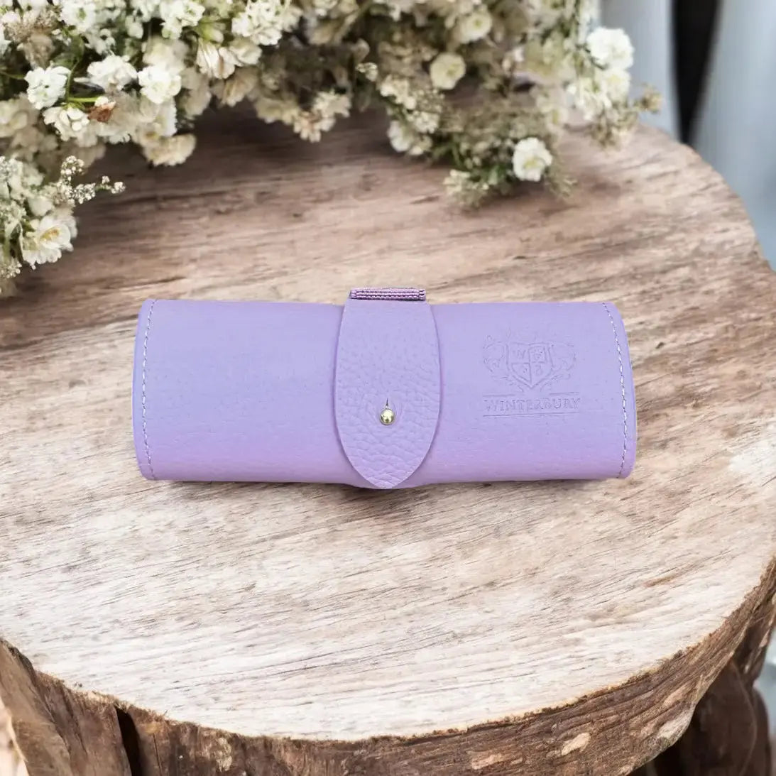 Leather Lilac Scissors/Accessories Case by WinterBury WinterBury
