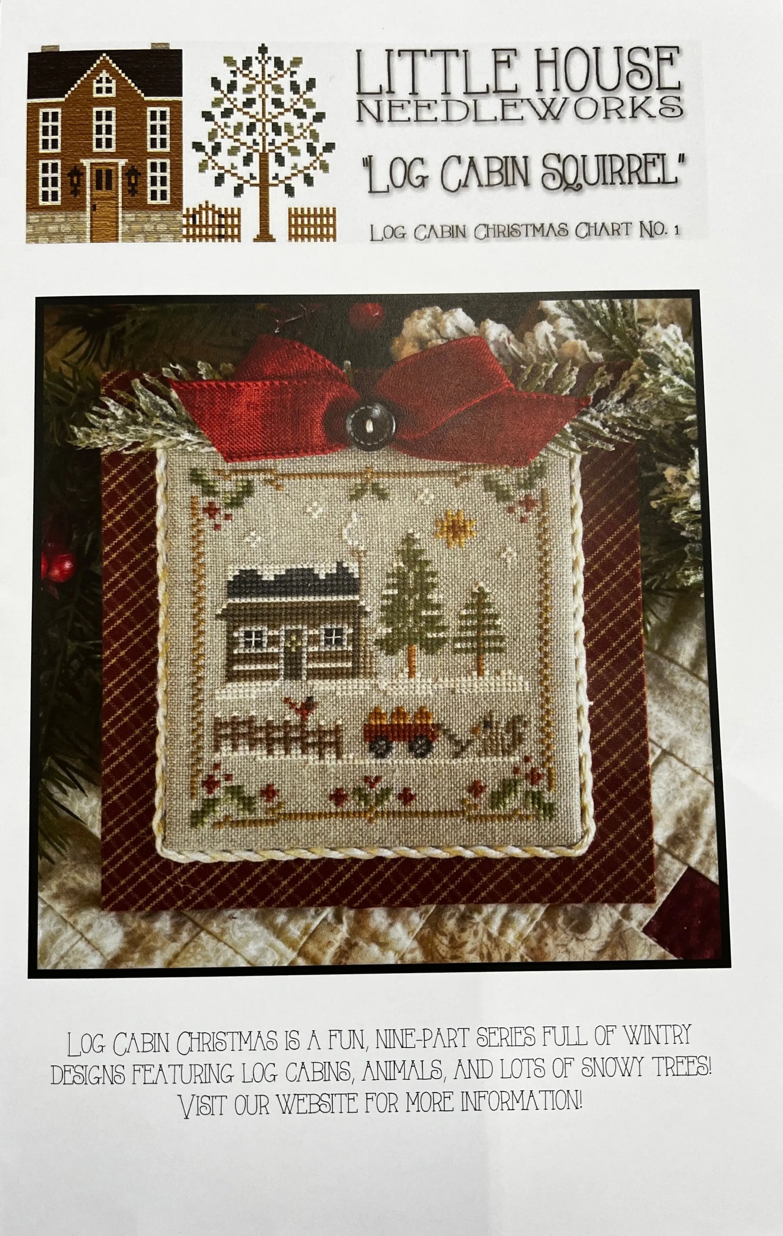 Log Cabin Squirrel (#1) by Little House Needleworks Little House Needleworks